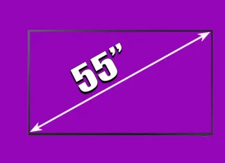 Hur bred är en 55-tums TV: Mått på en 55-tums TV