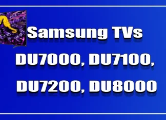 Samsung TV: DU7000, DU7100, DU7200, DU8000, DU8500, DU9000 och deras varianter i Europa